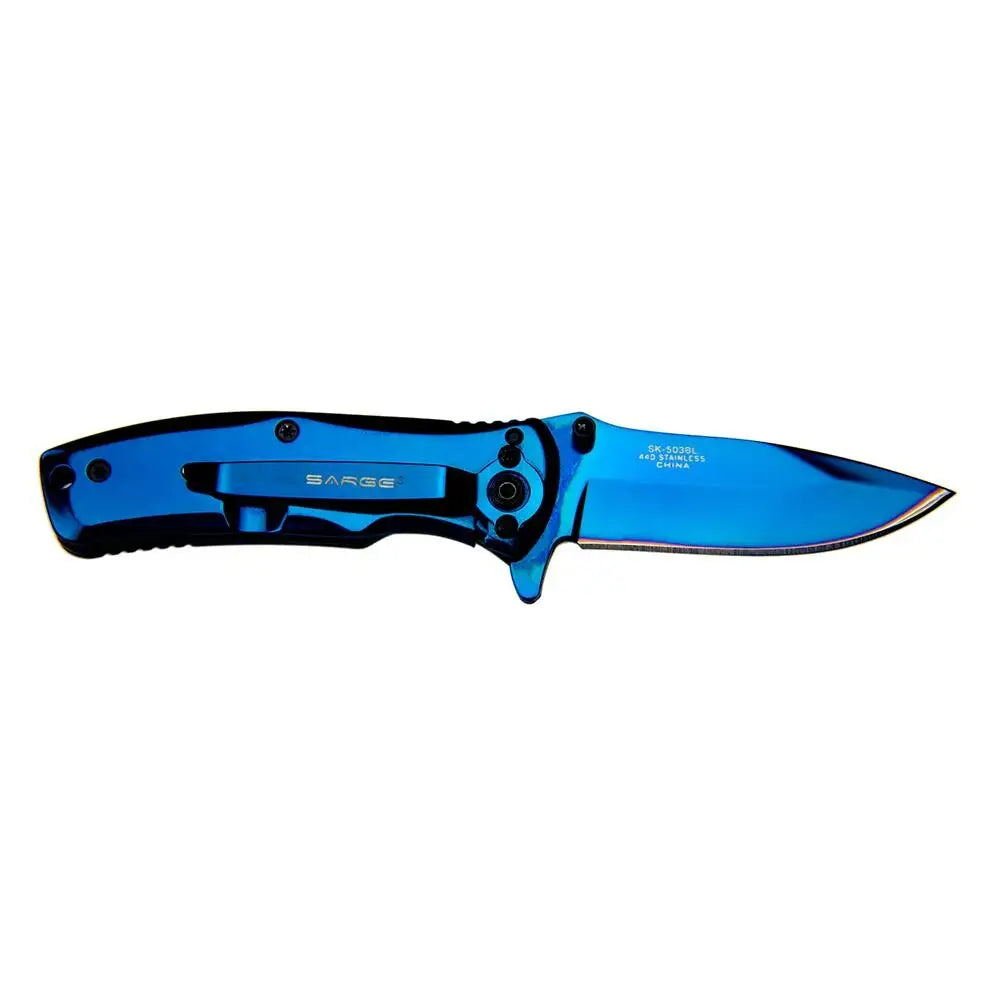 Sarge Knives & Edged Tools|knives Phase Folding Knife 2-1/2’’ Drop Point Blade Blue Tin Buy at Faith and Freedom