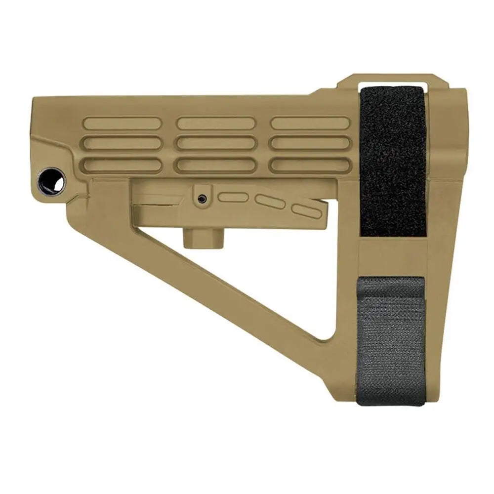 Sb Tactical Chassis & Stocks Sba4 5-postion Adjustable Brace for Ar-15 - Fde Buy at Faith and Freedom Outdoors