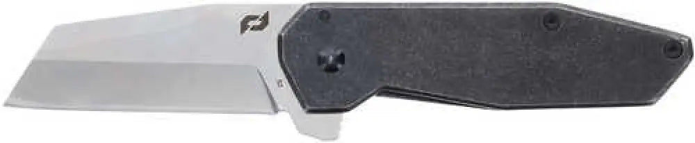 Schrade 1182277 Slyte Compact 2.40’’ Folding Plain Satin D2 Steel Blade 3.50’’ Dark Stonewash Stainless Handle