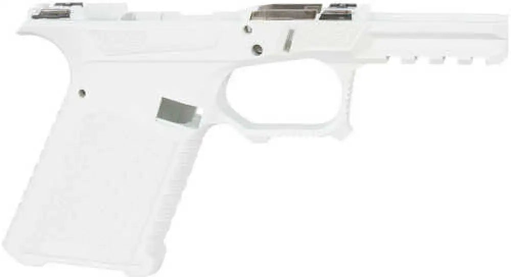 Sct Manufacturing Compact Compatible W/ Gen3 19/23/32 White Polymer Frame Aggressive Texture Grip Includes Locking