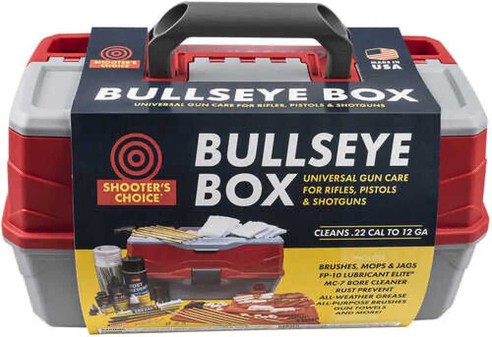 Shooters Choice Bullseye Box Cleaning Kit Multi-caliber/12 Gauge Firearm Type Universal Nylon/bronze/stainless Ste