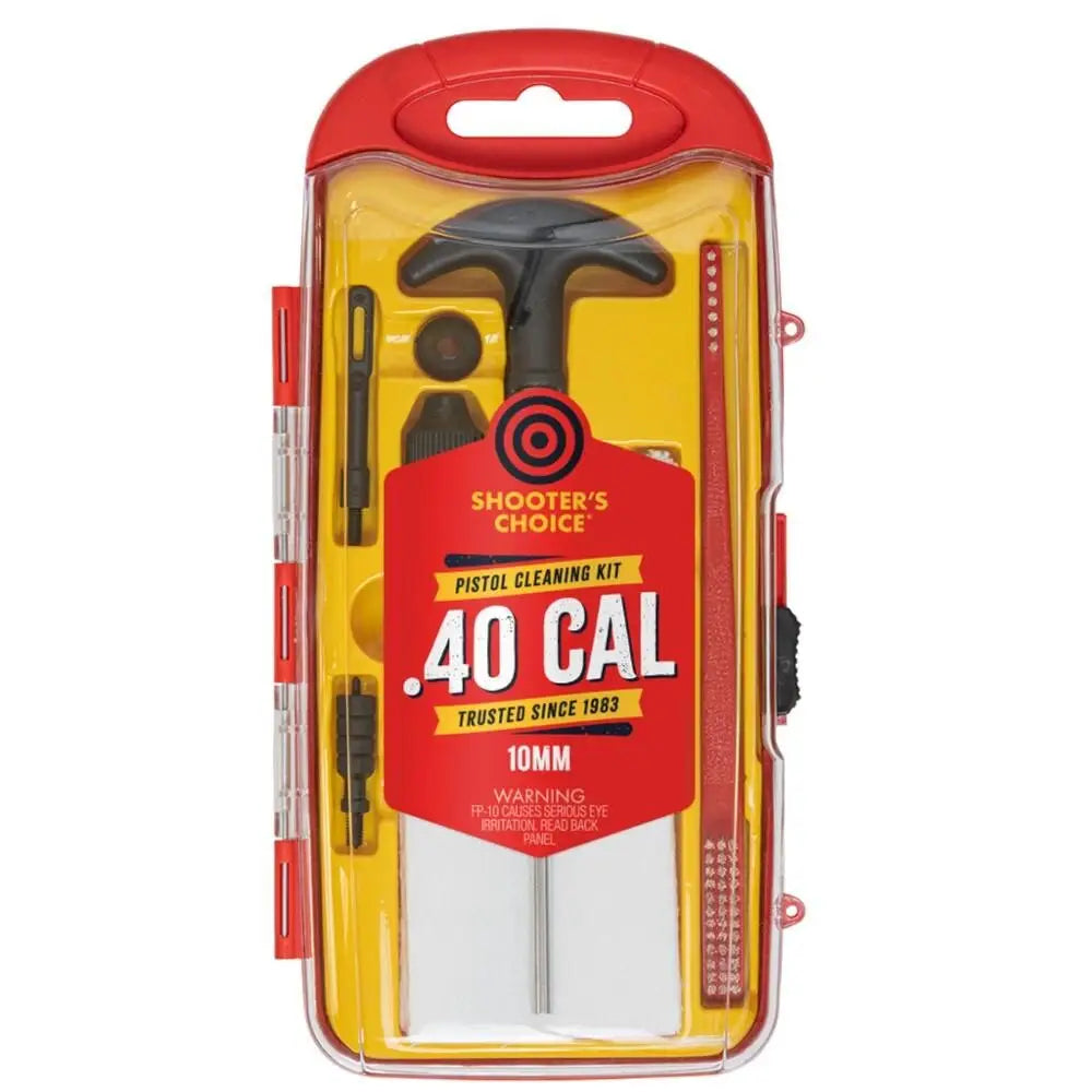 Shooters Choice Gun Cleaning Kits Llc 40 Cal Handgun Kit with Aluminum Rod Buy at Faith and Freedom Outdoors