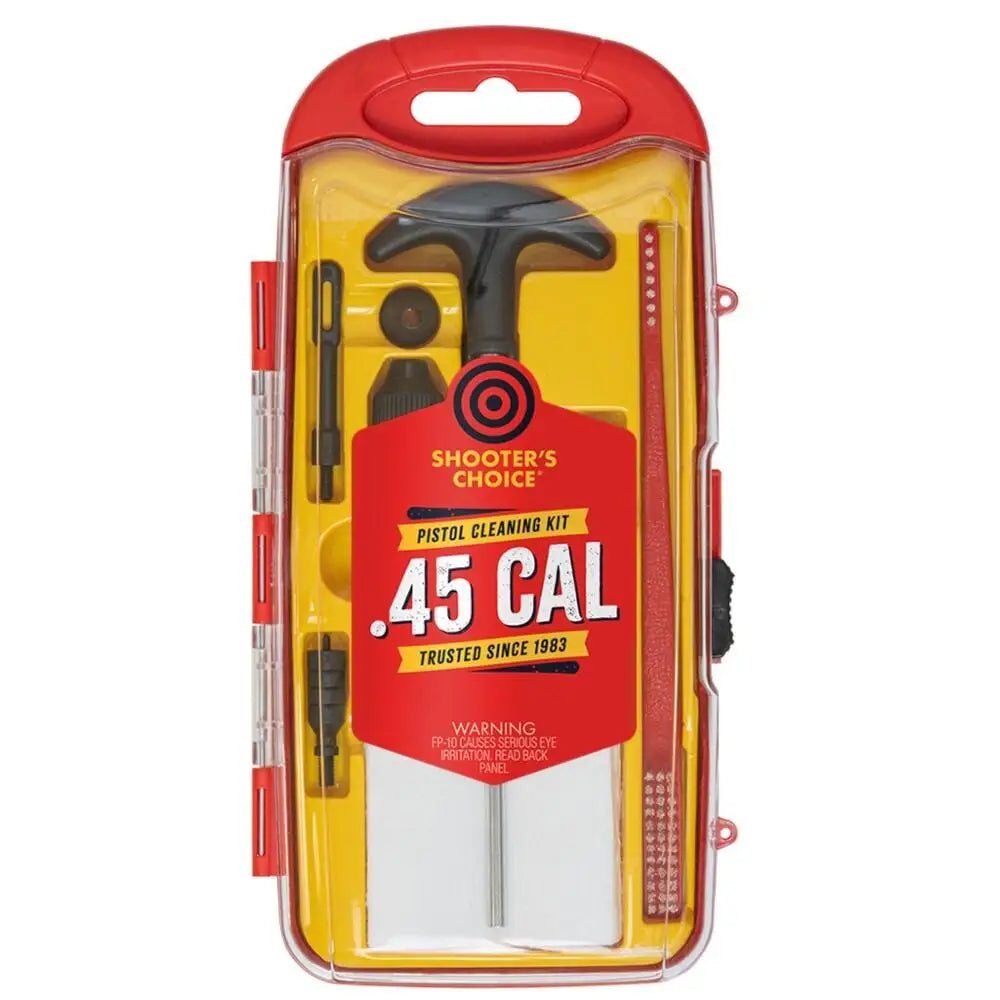 Shooters Choice Gun Cleaning Kits Llc.45 Cal Handgun Kit with Aluminum Rod Buy at Faith and Freedom Outdoors