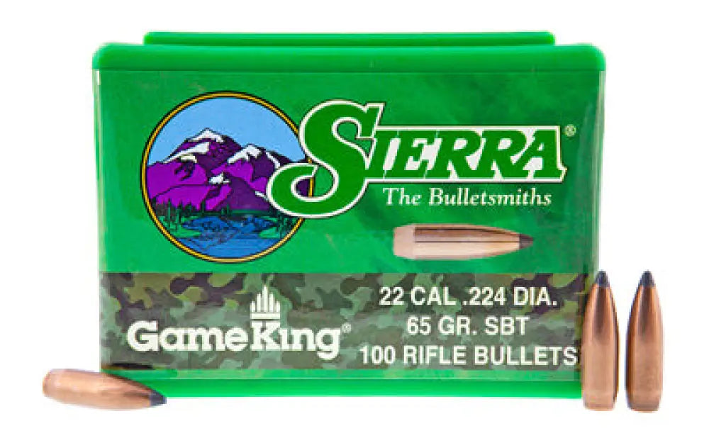 Sierra Gameking.224 65gr 100ct Buy at Faith and Freedom Outdoors - Bullets - Spitzer Boat Tail