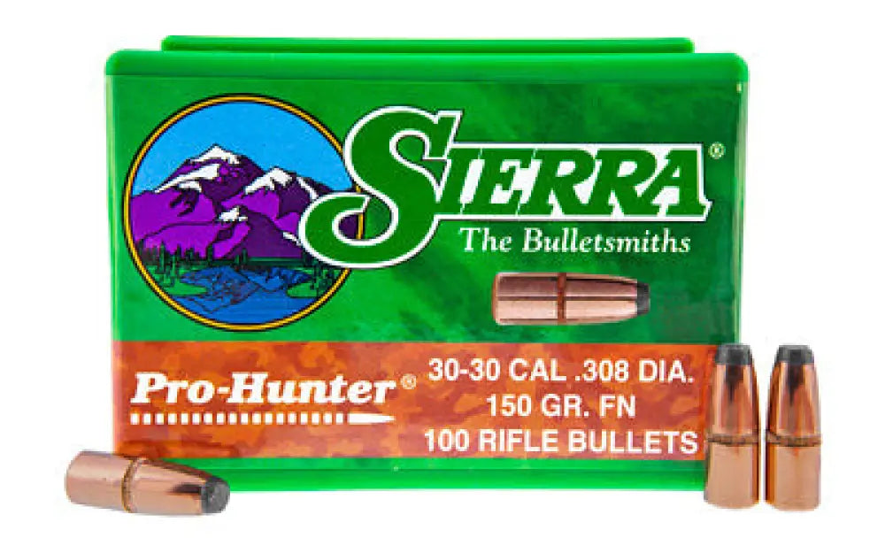 Sierra Pro Hntr 30-30 150gr 100ct Buy at Faith and Freedom Outdoors - Bullets - Flat Nose