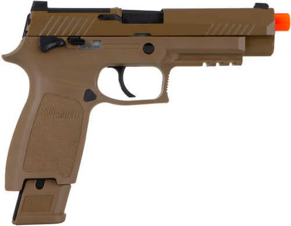Sig Sauer Airguns Airpfm17 Proforce M17 Soft C02 6mm Plastic Bb 21rd Coyote Tan Optic Cut Slide Polymer Grips