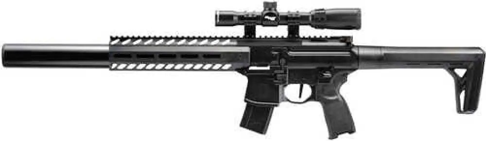 Sig Sauer Airguns Mcx Air Gen 2 Co2 177 Pellet 18’’ 30rd Black M-lok Handgaurd Flat Trigger C02 s Airmcx177g2blkscope