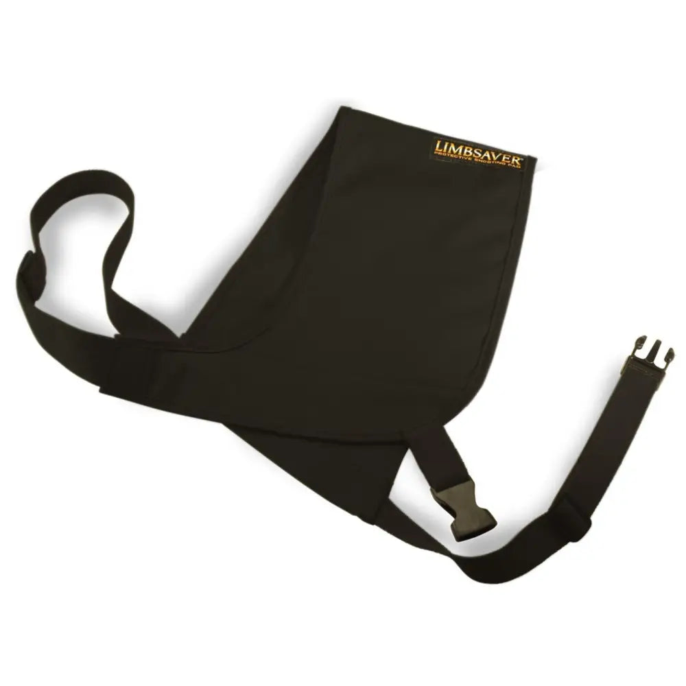 Sims Shooting Vests Limbsaver Strap-on Vest with Protective Shoulder Pad Black Buy at Faith and Freedom Outdoors