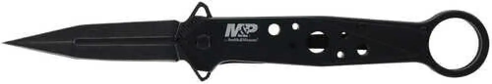 Smith & Wesson Knives 1193183 M&p Folding Dagger Plain Black 8cr13mov Ss Blade