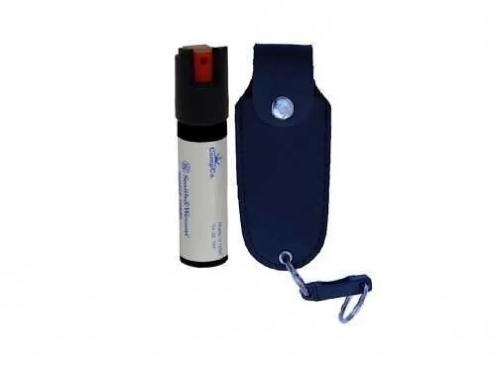Smith & Wesson Sw Pepper Spray/campco 1253 15% Leather Holster Keychain.75 Oz Black