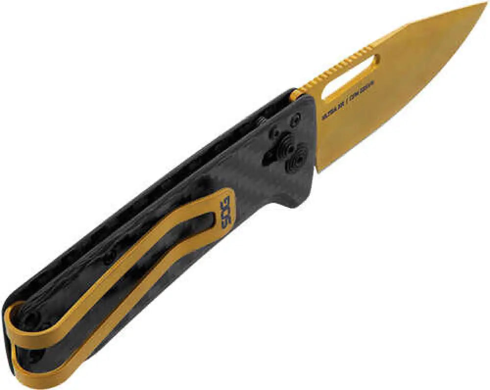 Sog Knife Ultra Xr Carbon Fiber 2.8’’ Pln Edge Gold - 12630257