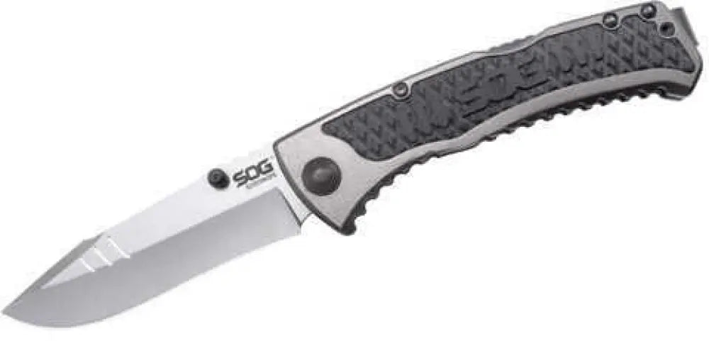 Sog Knives Sideswipe 3.40’’ Blade Length. Straight Edge Clip Popnt Gray Clam Package Md: Sw1011-cp