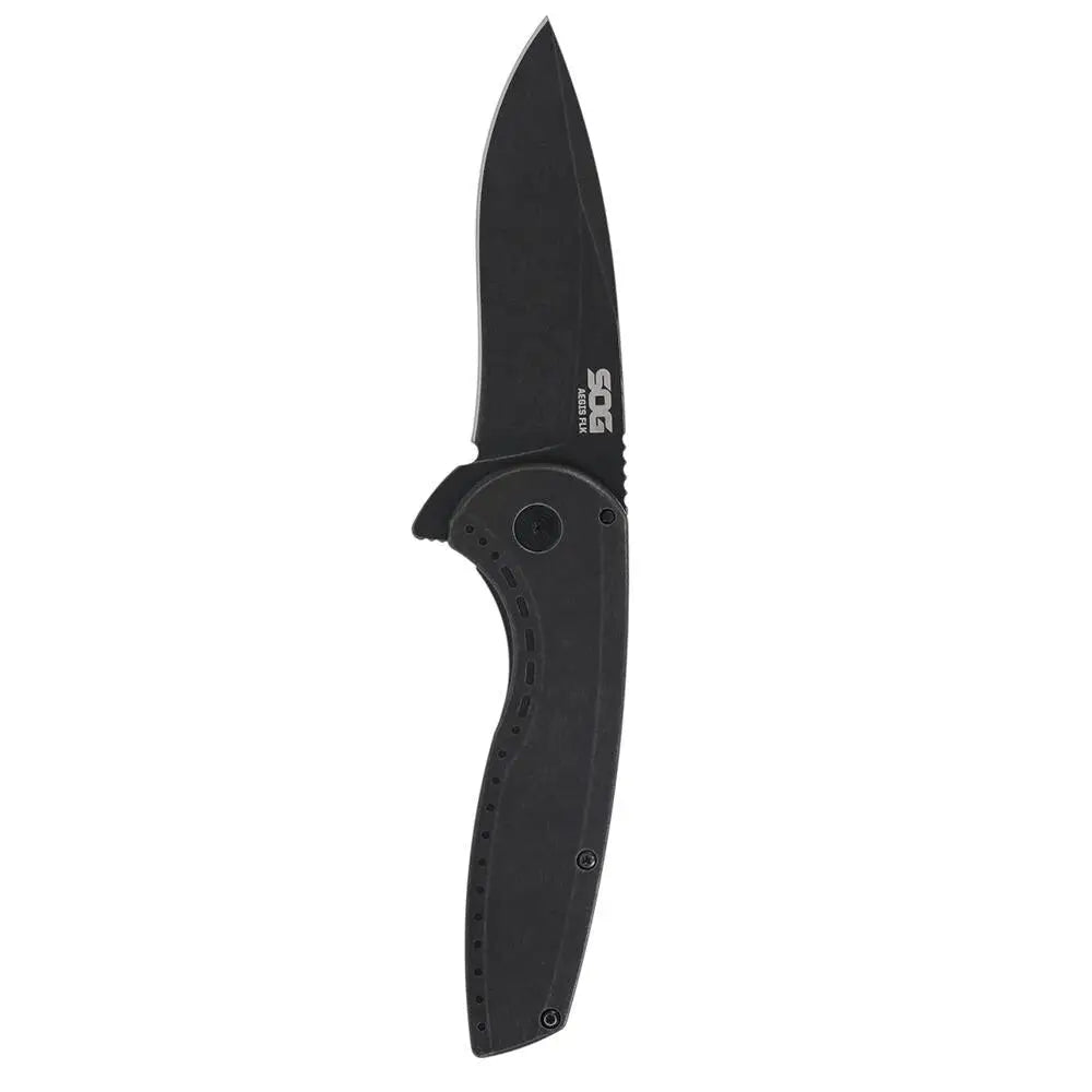 Sog Specialty Knives Sog Aegis Flk 2.0 Folding Knife 3-1/4’’ Drop Point Blade Black Blister Buy at Faith and Freedom