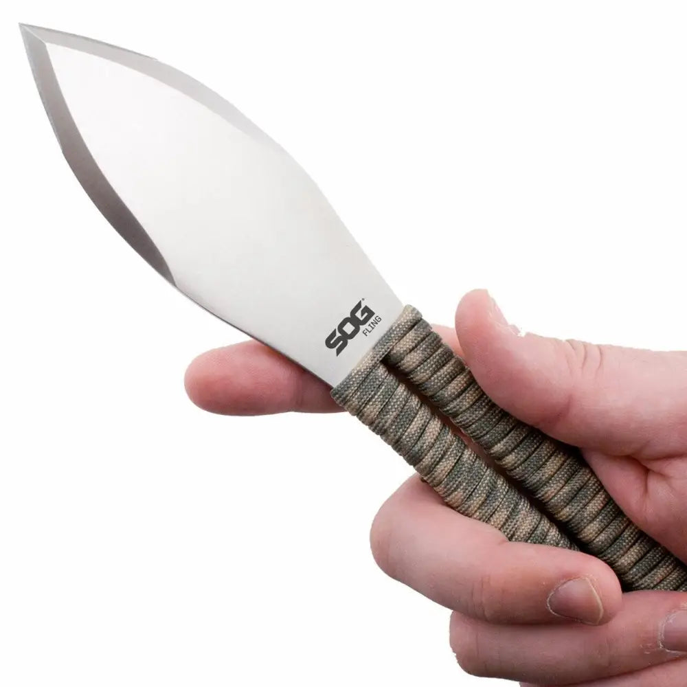 Sog Specialty Knives & Edged Tools|knives Sog Fling Throwing 2.8’’ Blade Green and Tan Paracord Wrapped Set of 3 Buy