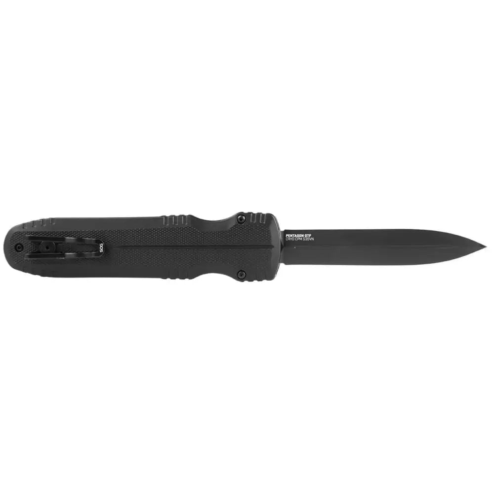 Sog Specialty Knives & Edged Tools|knives|knives Tools Sog Pentagon Otf Blackout Knife 3.79’’ Blade Black Buy at Faith