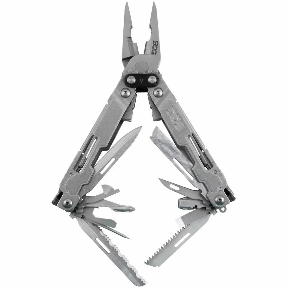 Sog Specialty Knives & Edged Tools|multi-tools Sog Poweraccess Deluxe Multi-tool Silver with Fabric Sheath and Hex Bit