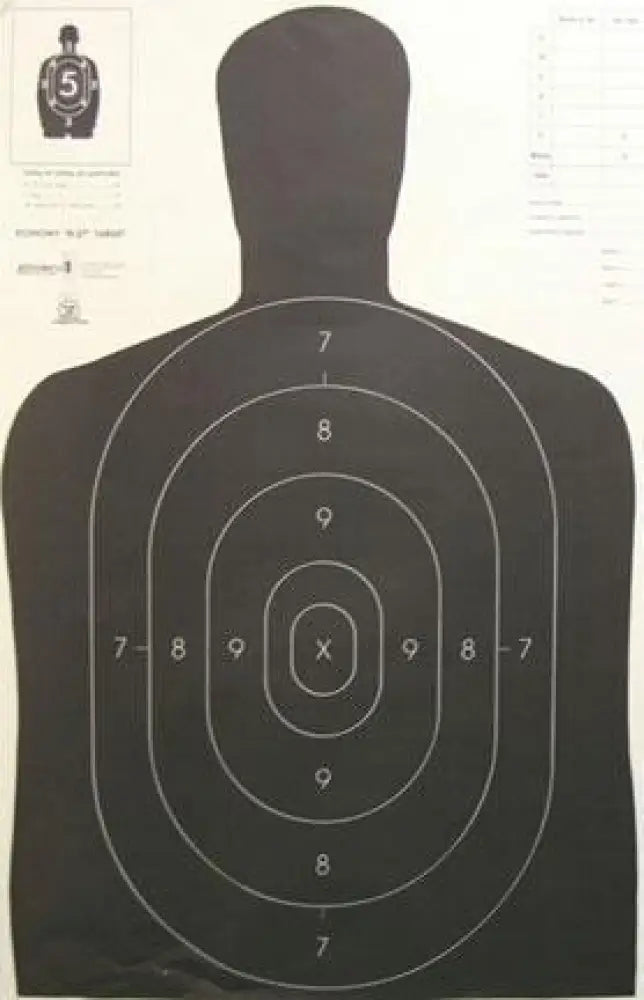 Speedwell Targets Paper Official Nra Police Qualification Sileft Handouette - Black - 200/pack Buy at Faith and Freedom