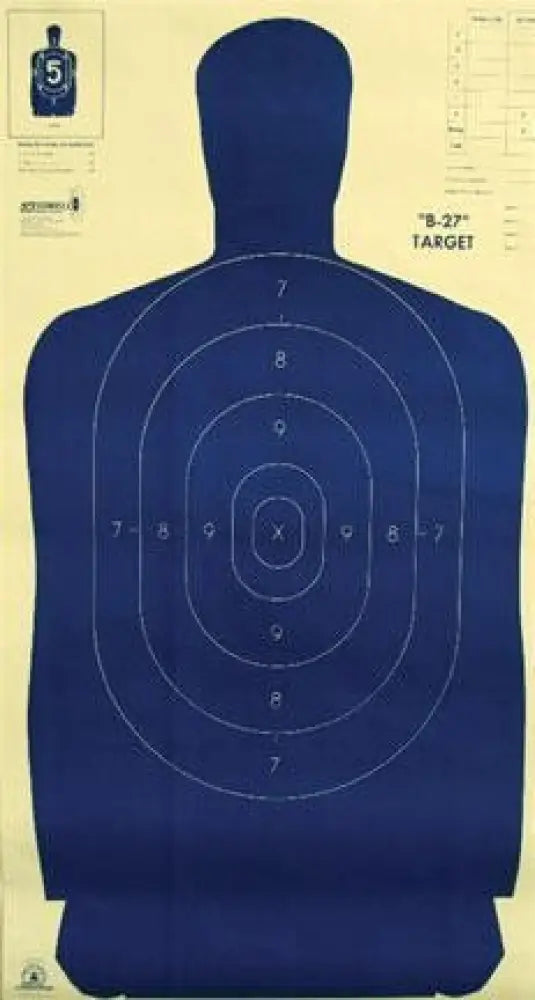 Speedwell Targets Paper Official Nra Police Qualification Sileft Handouette - Blue 50 Yd. 100/pack Buy at Faith