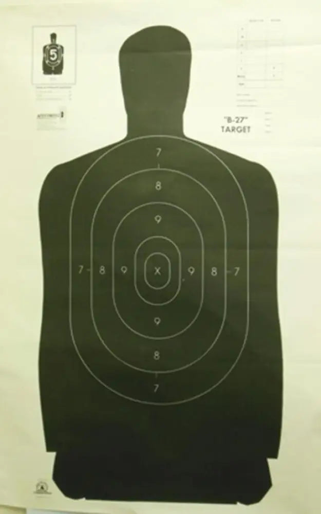Speedwell Targets Paper Official Nra Police Qualification Sileft Handouette - Black - 50 Yd. 24’’ x 45’’ 100/pack Buy