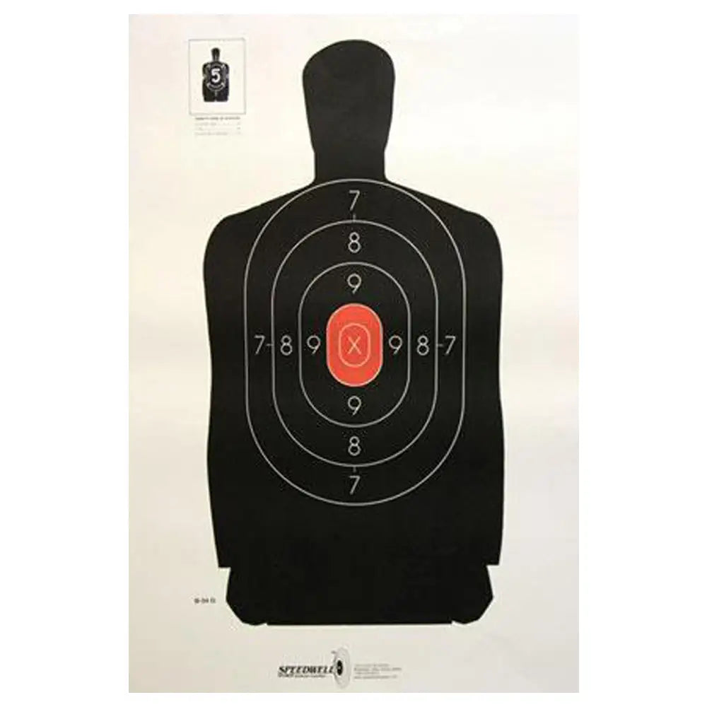Speedwell Targets Paper Police Sileft Handouette Target Orange 100/ct Buy at Faith and Freedom Outdoors