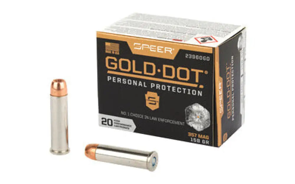 Spr Gold Dot 357mag 158gr Hp 20/200 Buy at Faith and Freedom Outdoors - Gold Dot Hollow Point