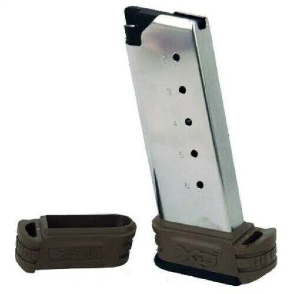 Springfield Magazine 45 Acp 6rd Fits Xds Stainless Finish with Flat Dark Earth Sleeve Extension Xds5006de