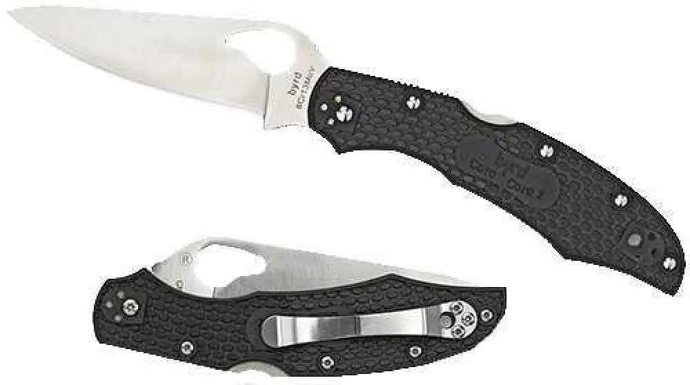 Spyderco By03 Folder 8cr13mov Stainless Drop Point Blade Black Py03pbk2