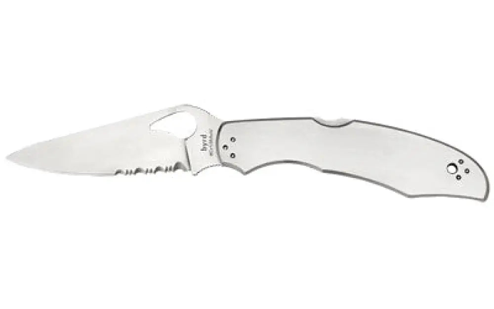 Spyderco Byrd Cara 3.75’’ Combo Buy at Faith and Freedom Outdoors - Folding Knives - Knife
