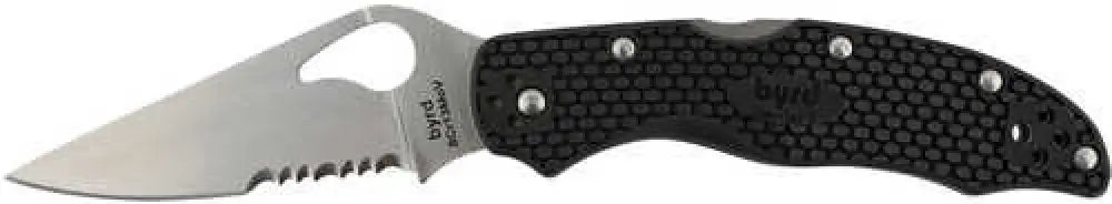 Spyderco Byrd Harrier 2 Lightweight 3.36’’ Folding Plain 3cr13 Stainless Steel Blade Frn Black Handle - By01psbk2