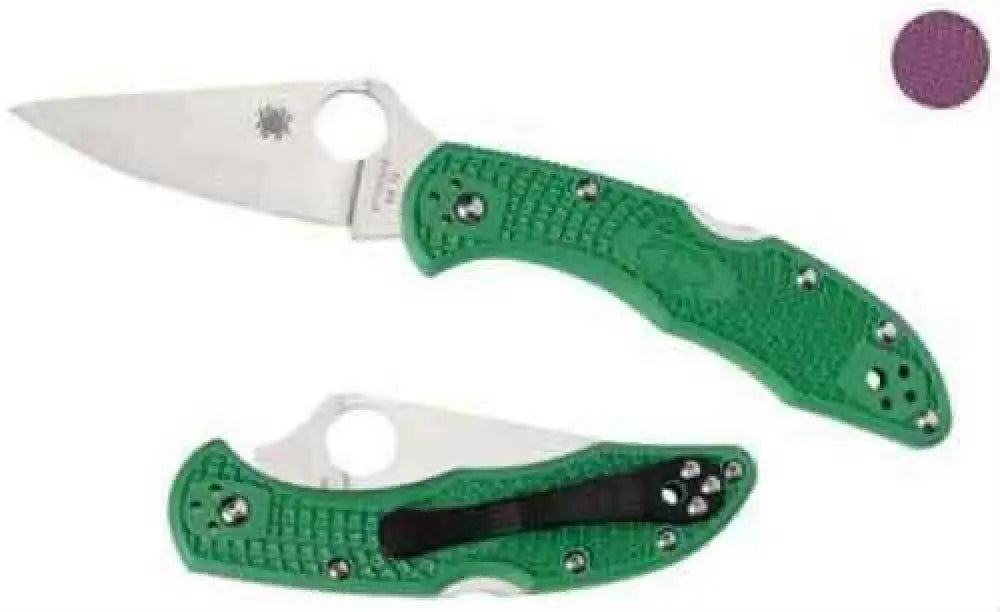 Spyderco C11 Delica Flat Ground Purple Plain Cllfppr