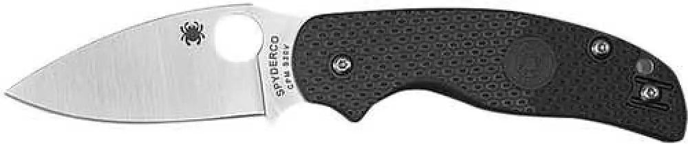 Spyderco C123pbk Sage 5 Lightweight Alzheimer’s 3’’ Folding Plain Satin Cpm S30v Ss Blade Black Textured Frn Handle