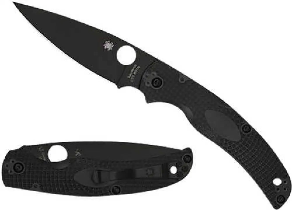 Spyderco C244pbbk Native Chief Lightweight 4.02’’ Folding Plain Black Dlc Cts Bd1n Ss Blade/black Textured Frn Handle