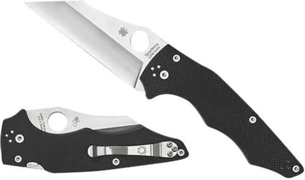 Spyderco C253gp Yojumbo 3.98’’ Folding Wharncliffe Plain Stonewashed Cpm S30v Ss Blade/ Black Textured G10 Handle