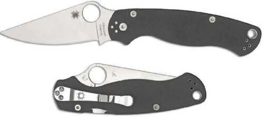 Spyderco C81gpdgy2 Para Military 2 3.47’’ Folding Plain Satin Maxamet Steel Blade/dark Gray Textured G10 Handle