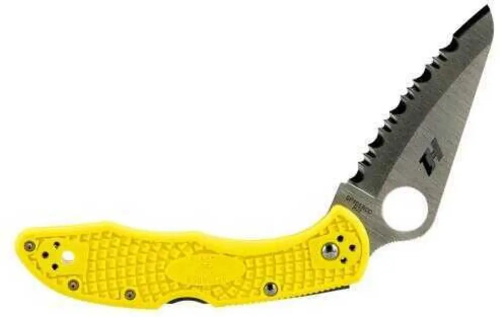 Spyderco C88syl2 Salt 2 3’’ H1 Steel Drop Point Fiberglass Reinforced Nylon Yellow