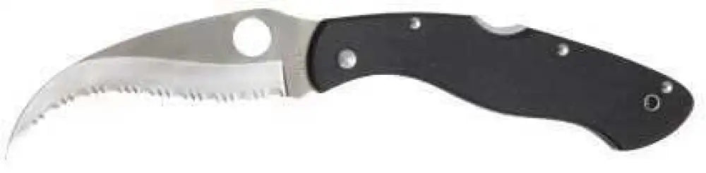 Spyderco Civilian Folding Knife Vg10/satin Spyderedge Reverse s Circle Thumb Hole/pocket Clip 4.125’’ Black G1 C12gs