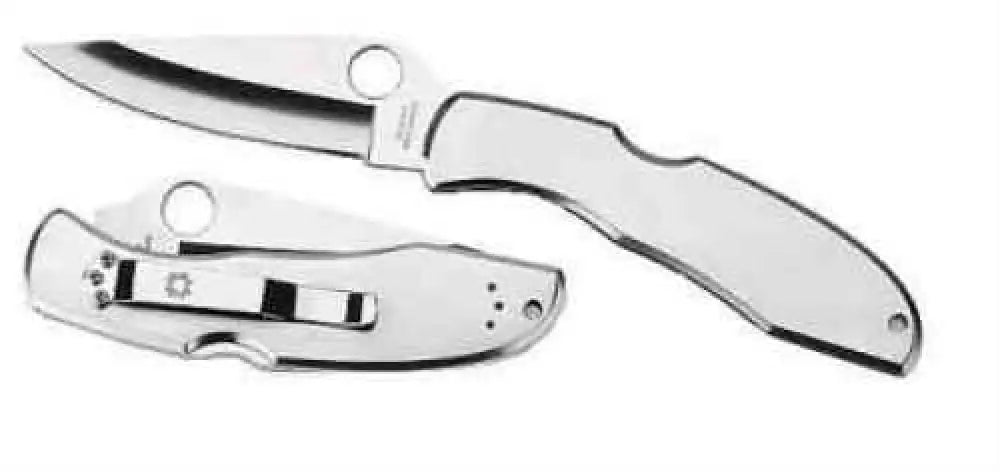 Spyderco Clip Point Blade Folding Knife with Serrated Edge Md: C10s