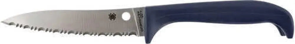 Spyderco Counter Puppy 3.48’’ Fixed Serrated 7cr17mov Ss Blade Purple Plastic Handle - K20spr