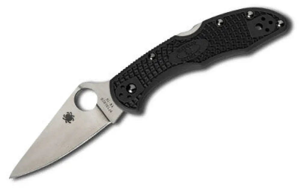 Spyderco Delica4 Black Ffg Plainedge Buy at Faith and Freedom Outdoors - Folding Knives - Knife