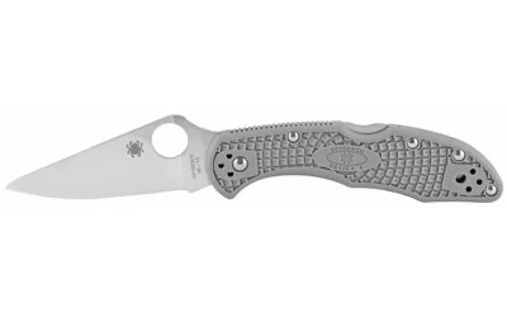 Spyderco Delica4 Ffg Plainedge Grey Buy at Faith and Freedom Outdoors - Folding Knives - Knife
