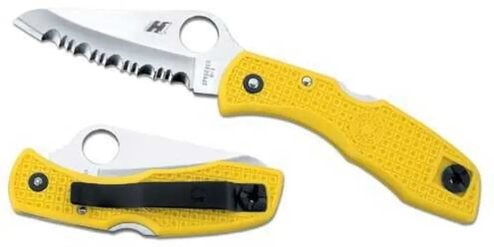 Spyderco Dragonfly 2 Salt Folding Knife Yellow H1 Steelnfly Etching Vg-10 Sta C28syl2