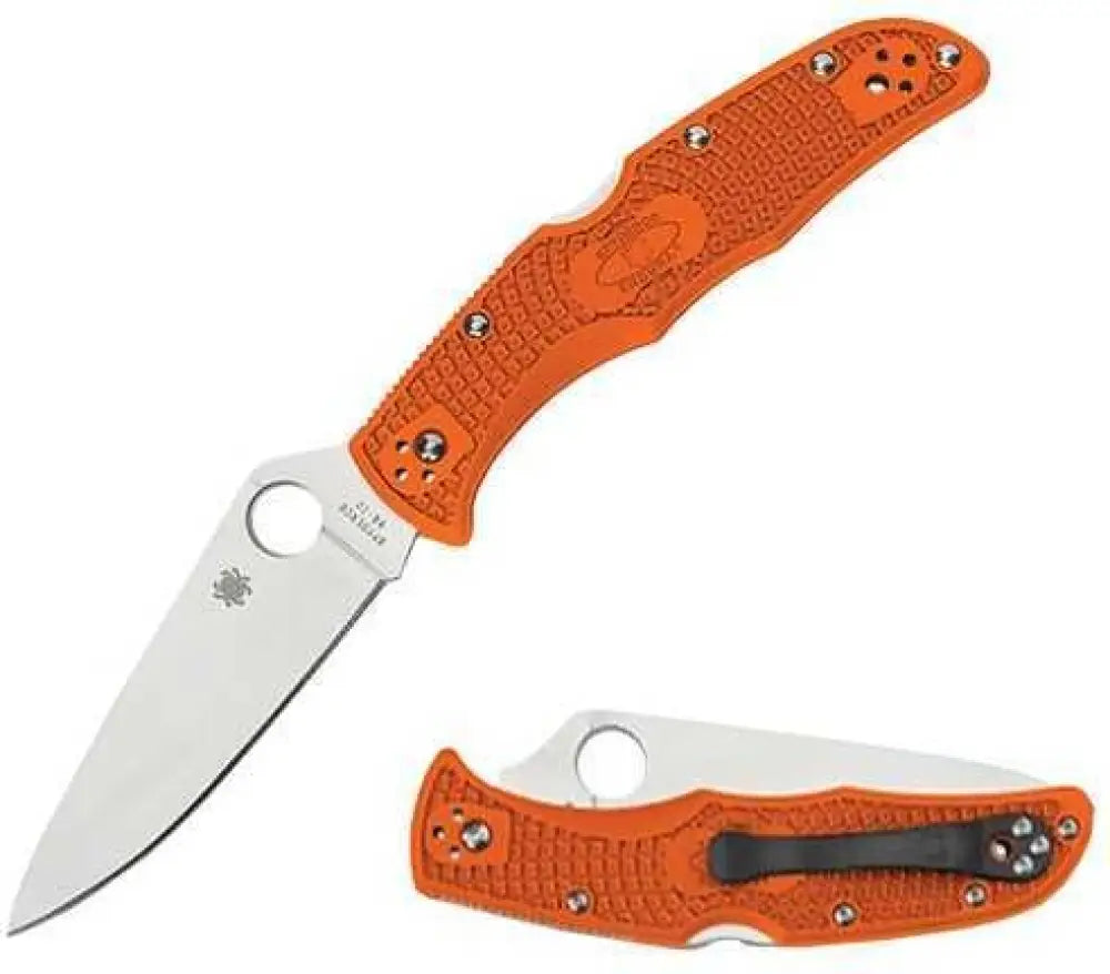 Spyderco Endura4 Lwt Orange Plain 3.94’’ Vg-10 Frn Handle C10fpor