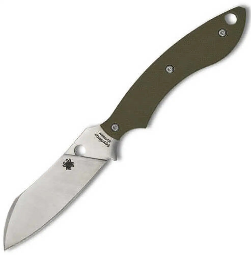 Spyderco Fb50gpod Stok 2.95’’ Fixed Drop Point Plain Stonewashed 8cr13mov Ss Blade/olive Drab Textured G10 Handle