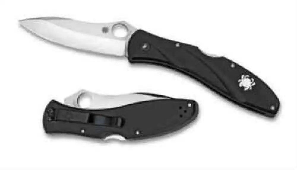 Spyderco Folding Knife with Plain Edge Md: C66pbk3