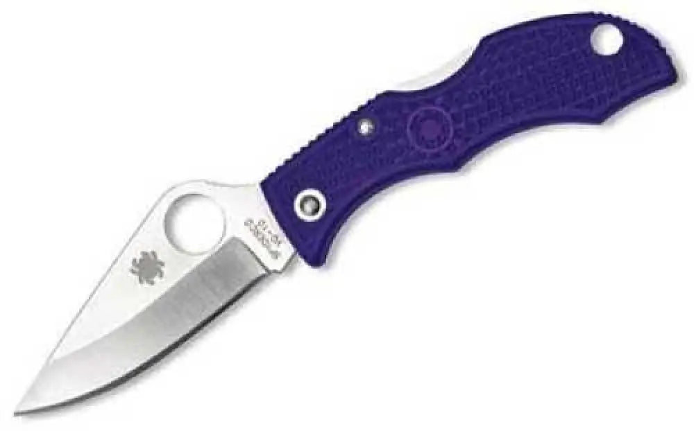Spyderco Ladybug 3 Folding Knife Vg-10 Plain Clip Point Circle Thumb Hole 1.94’’ Purple Frn Box Lprp3