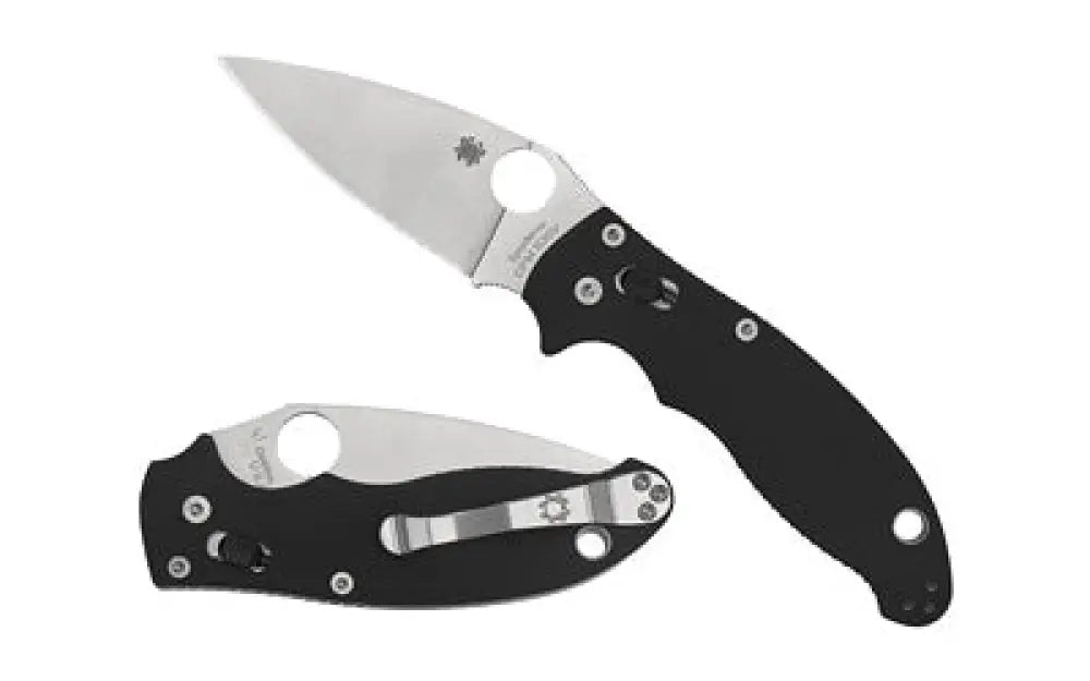 Spyderco Manix 2 Black G10 Plainedge Buy at Faith and Freedom Outdoors - Folding Knives - Knife