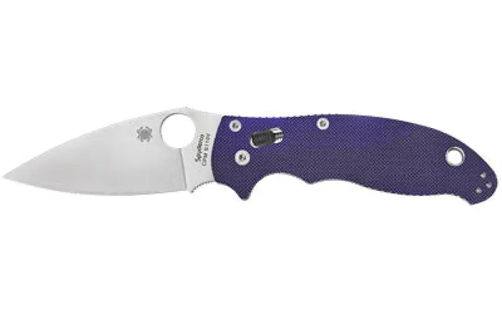 Spyderco Manix 2 G-10 Dark Bl 3.375’’ Buy at Faith and Freedom Outdoors - Folding Knives - Knife