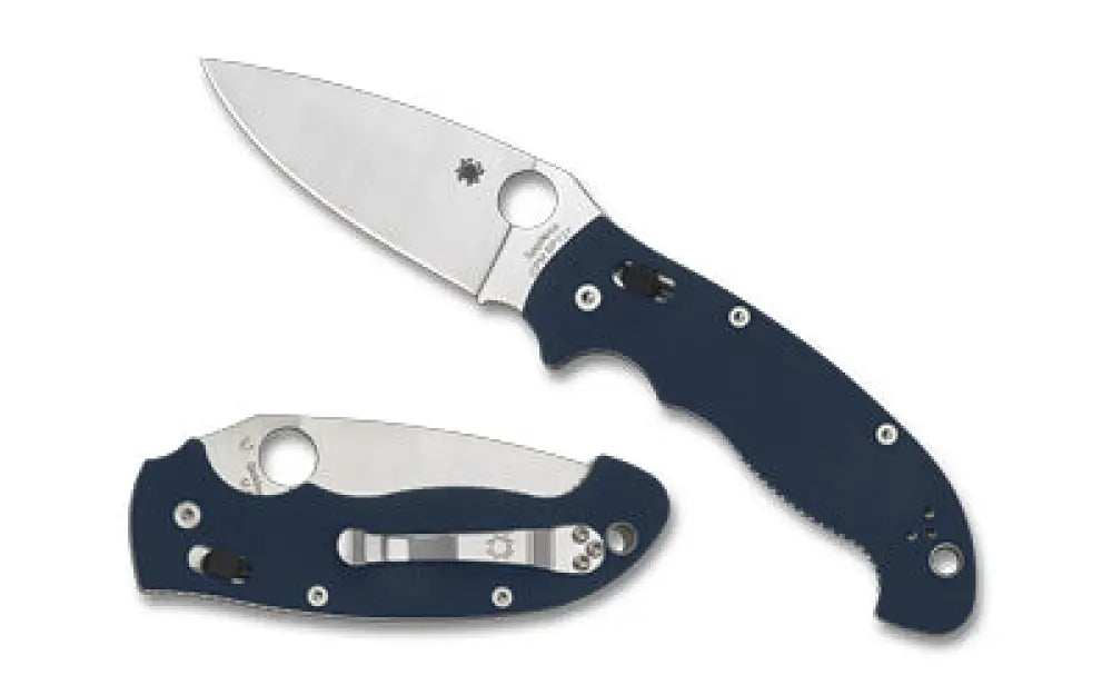 SPYDERCO MANIX 2XL G-10 3.85’’ BLUE Buy At Faith And Freedom Outdoors - Folding Knife