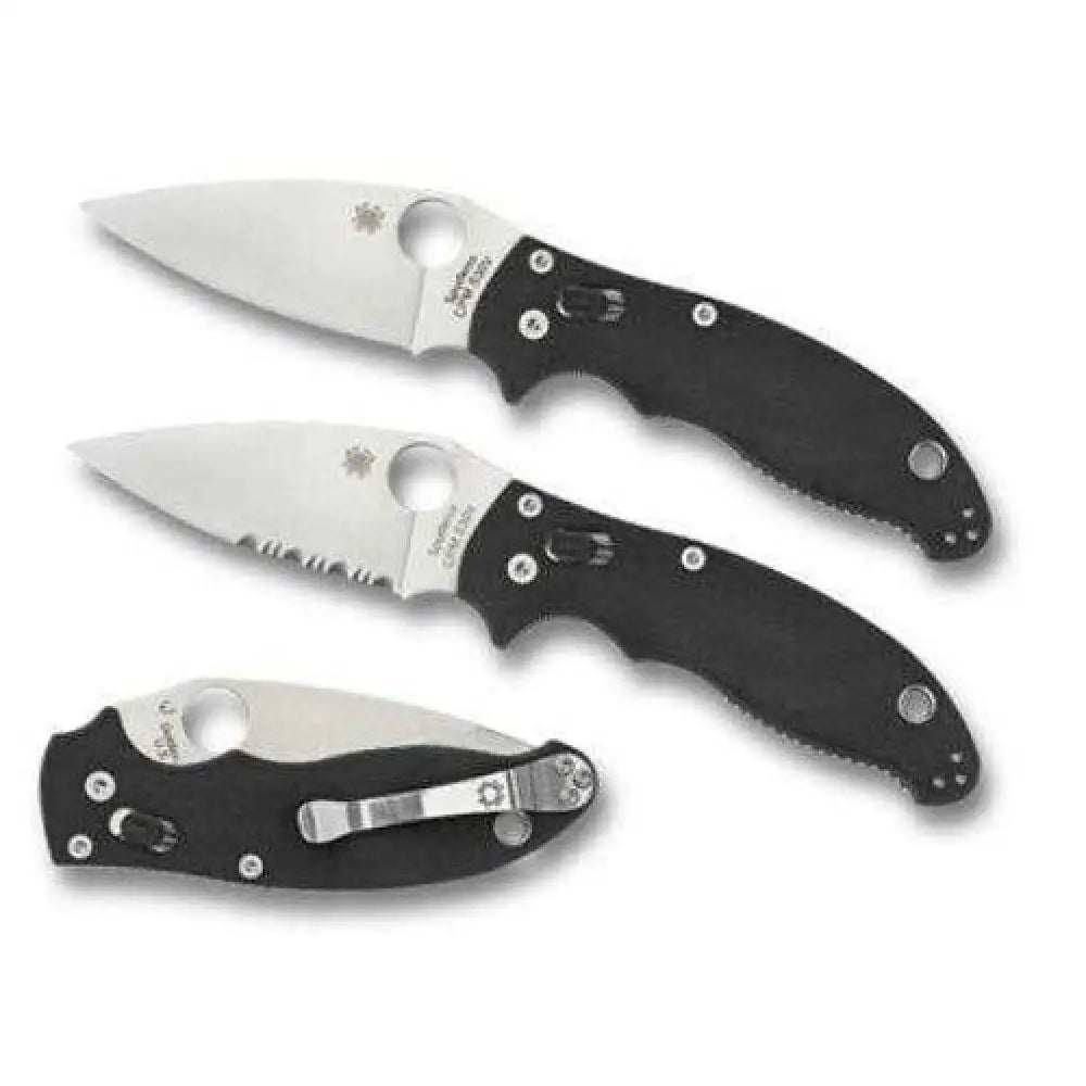 Spyderco Manix2 Black G-10 Blade Plainedge C101gpbbk2