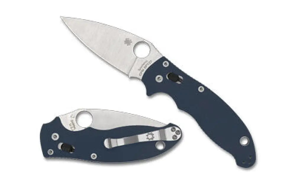 Spyderco Manix2 G-10 3.37’’ Blue Buy at Faith and Freedom Outdoors - Folding Knives - Knife